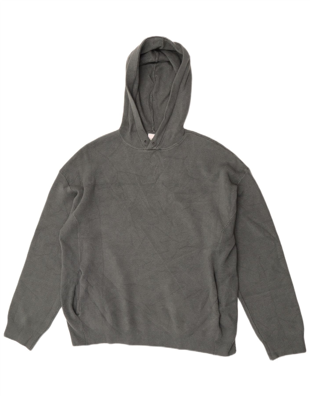 Zara Hombre Jersey Con Capucha Jersey Grande Viscosa Gris
