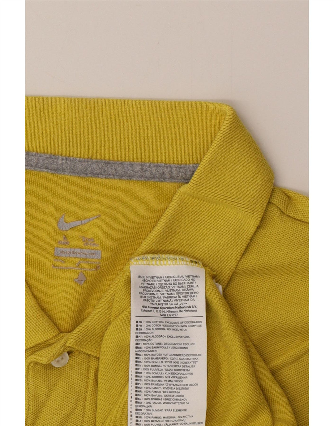 Polo NIKE Hombre Algodón Amarillo Medio
