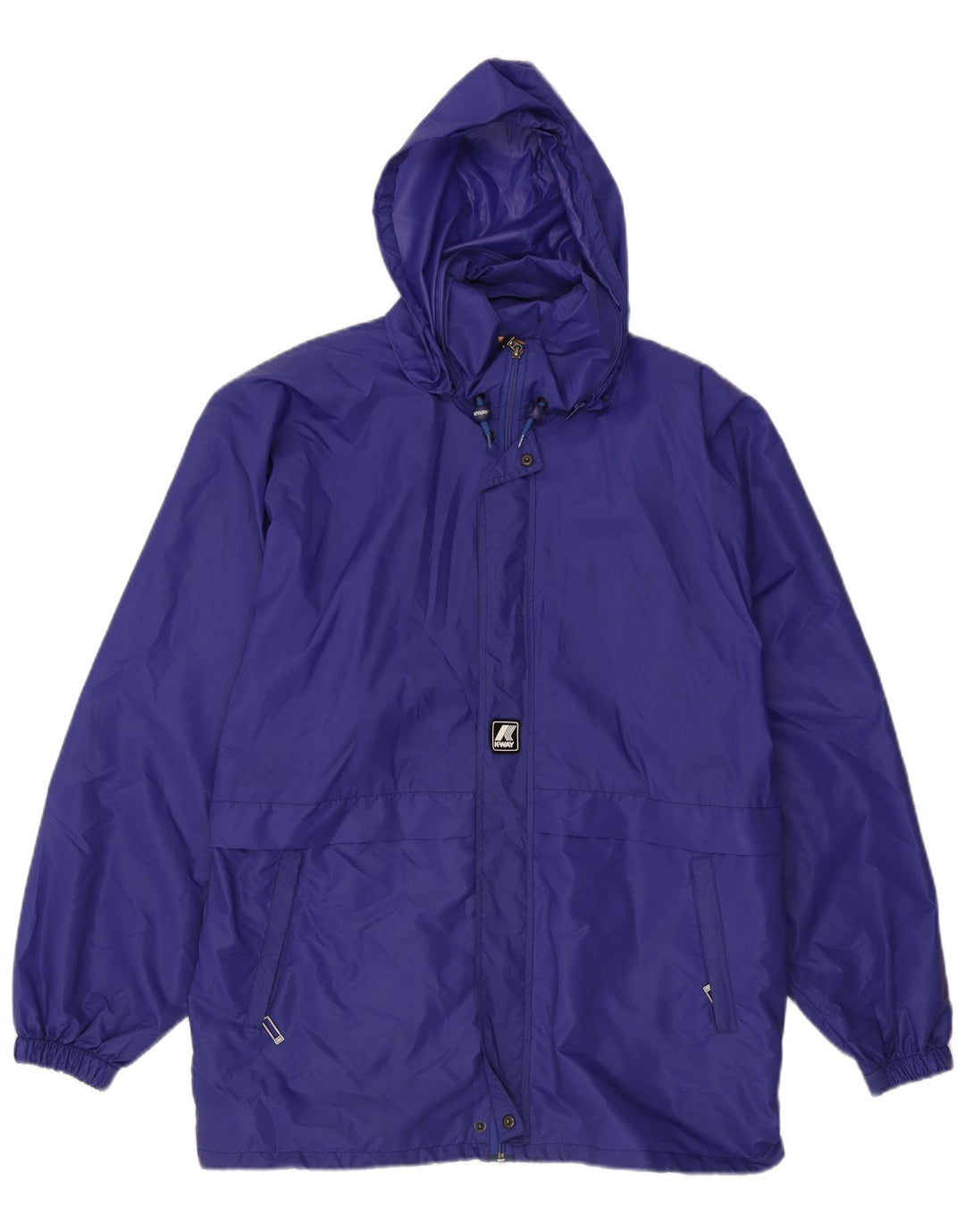 K-Way Chaqueta impermeable con capucha para hombre UK 42 XL Azul