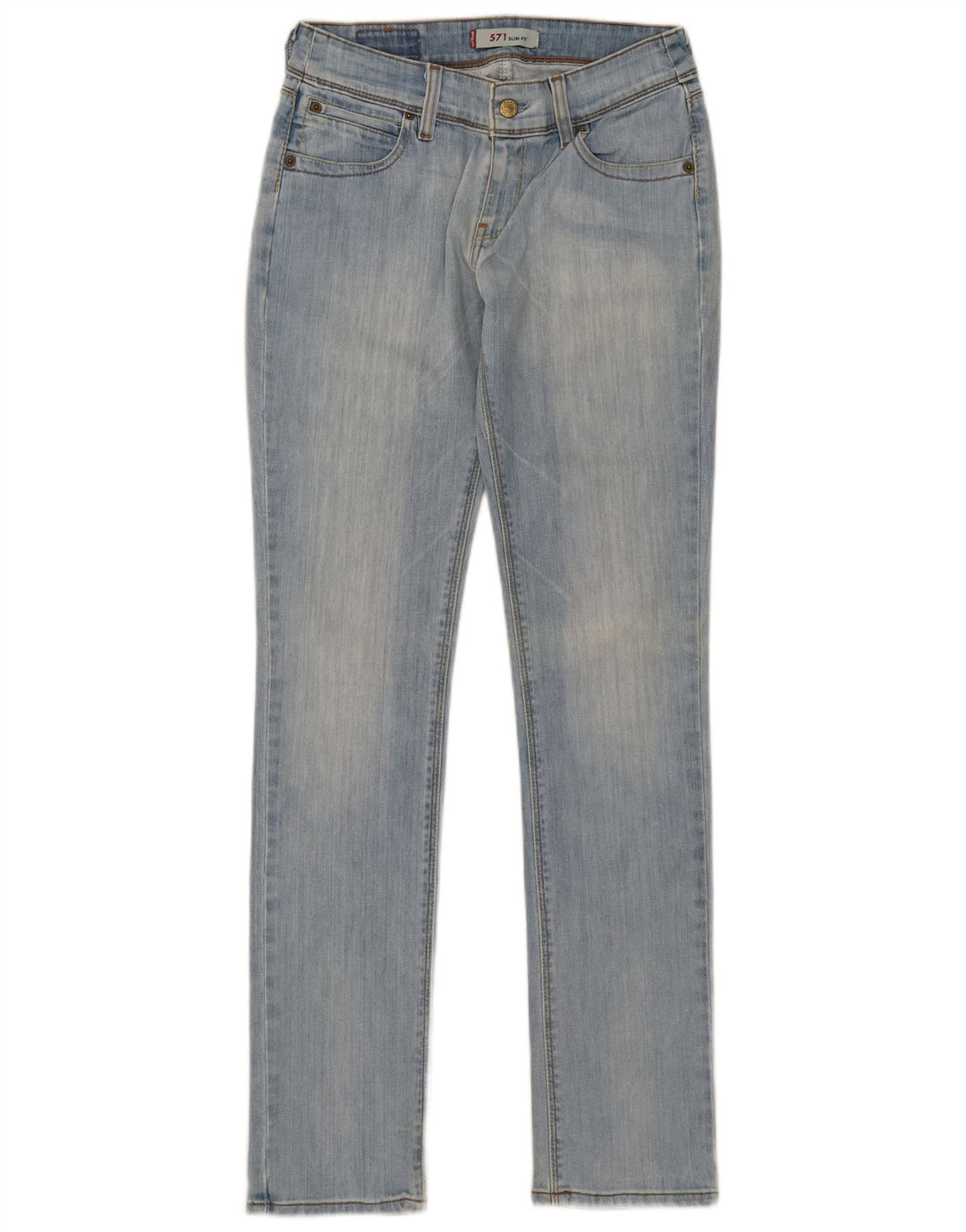 Levi's Mujer 571 Slim Jeans W31 L34 Algodón Azul