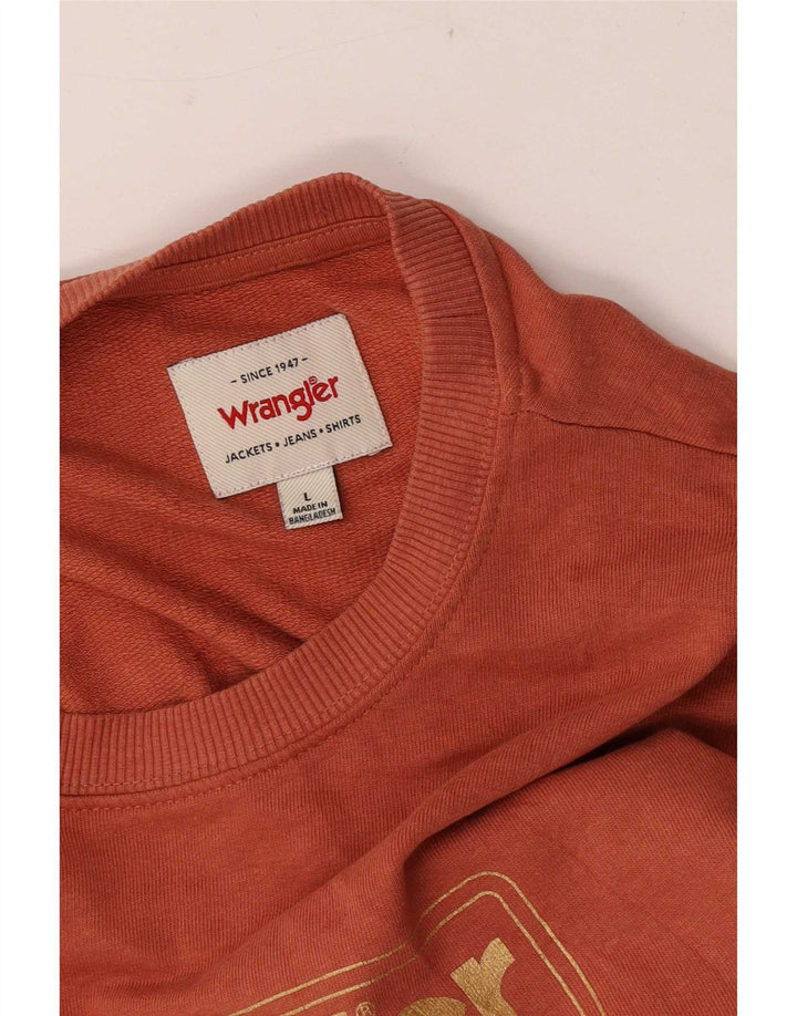 Wrangler Sudadera Gráfica para Hombre Jumper Large Naranja