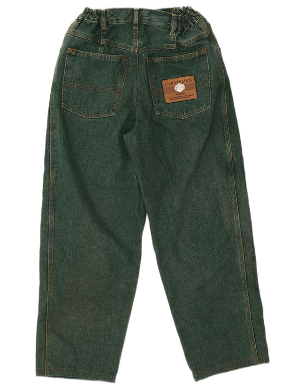Jeans Cónicos Vintage Para Niñas 13-14 Años W27 L25 Algodón Verde