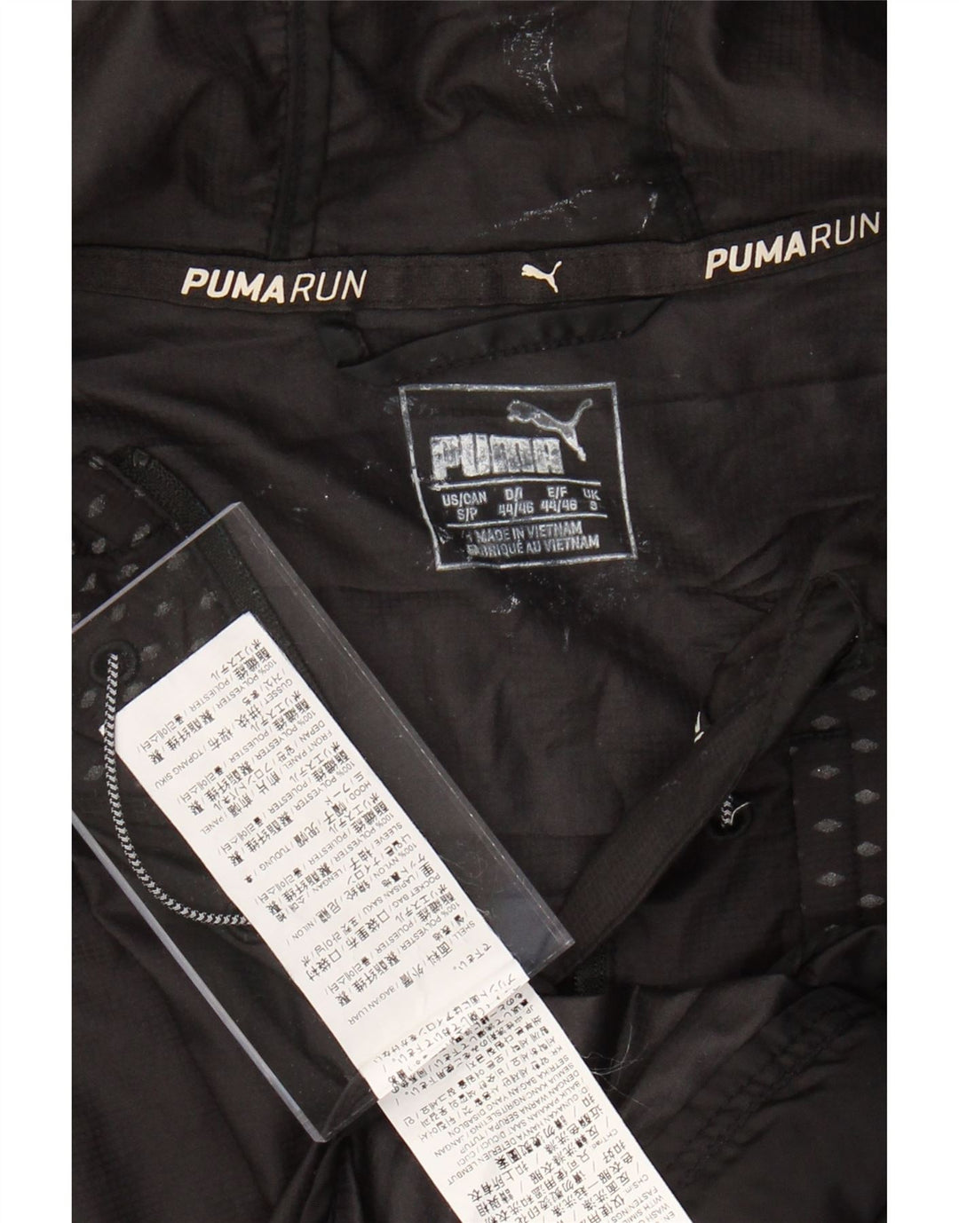 PUMA Chaqueta deportiva con capucha para hombre, talla pequeña, color negro