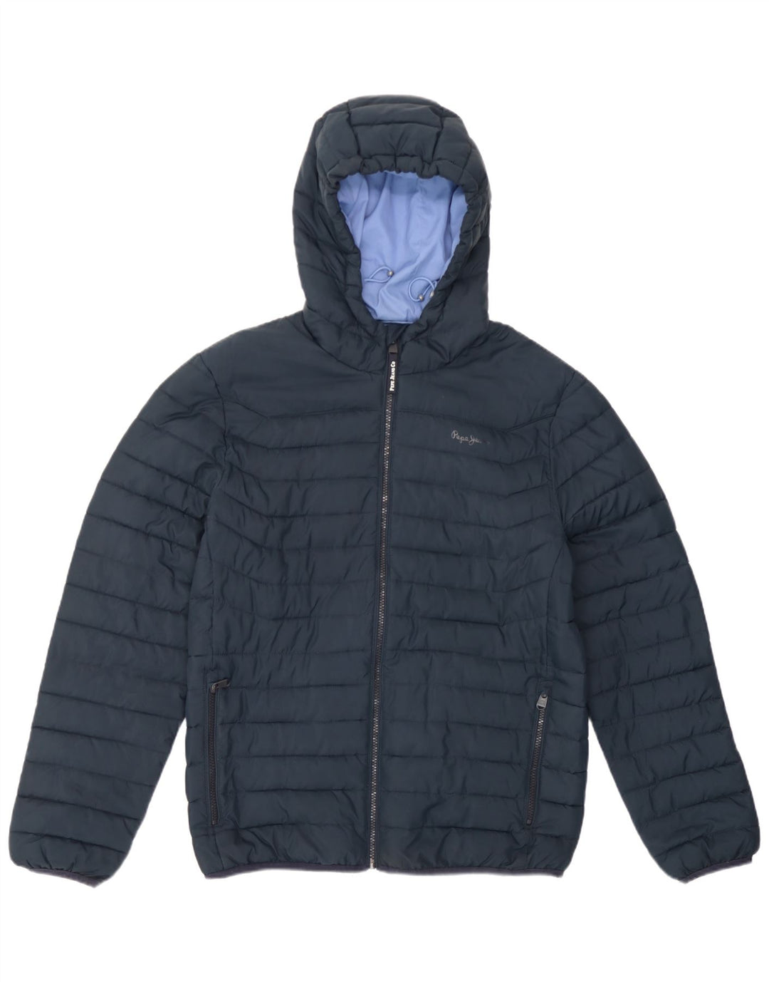 PEPE Jeans Chaqueta acolchada con capucha para hombre UK 38 Medium Azul marino Poliéster