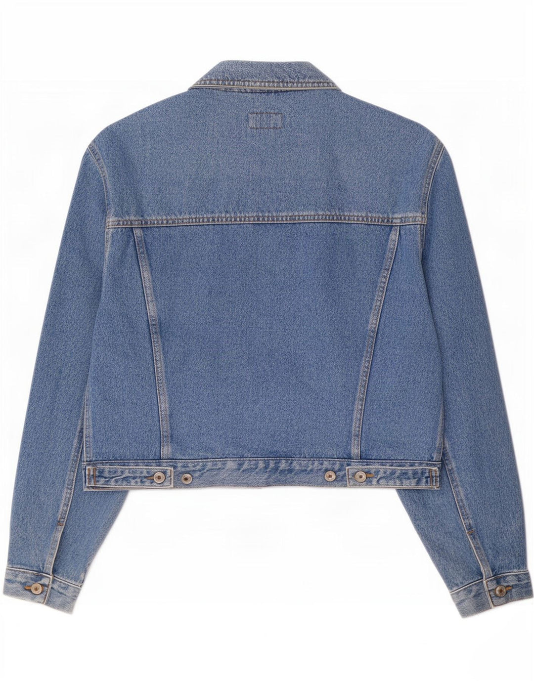 Vintage hombres chaqueta de mezclilla Reino Unido 42 XL algodón azul