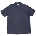 DICKIES Camisa alta de manga corta para hombre 2XL Poliéster azul marino
