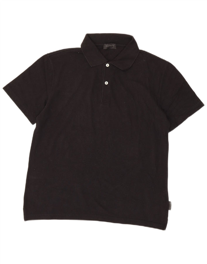 Sergio Tacchini Polo Hombre IT 50 Medium Negro Algodón