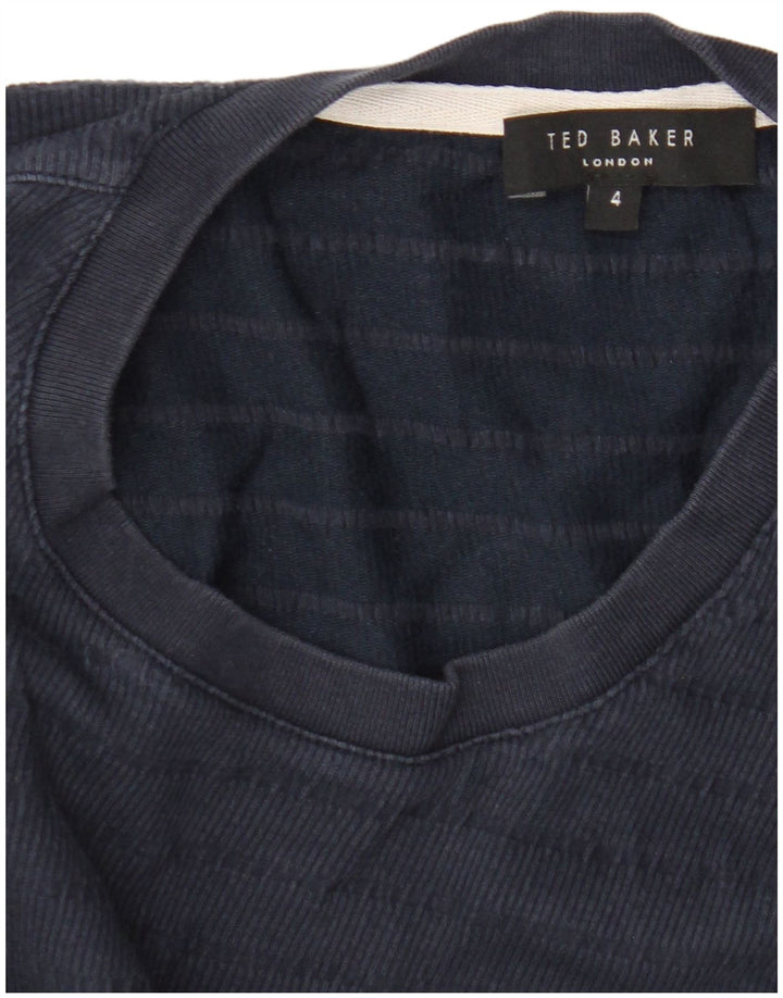 Ted Baker - Camiseta para hombre, talla 4, algodón azul marino grande