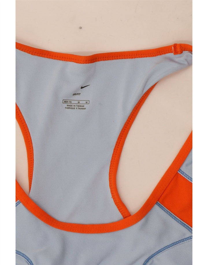 Camiseta sin mangas Nike Dri Fit para mujer US 8/10 Azul medio Colorblock