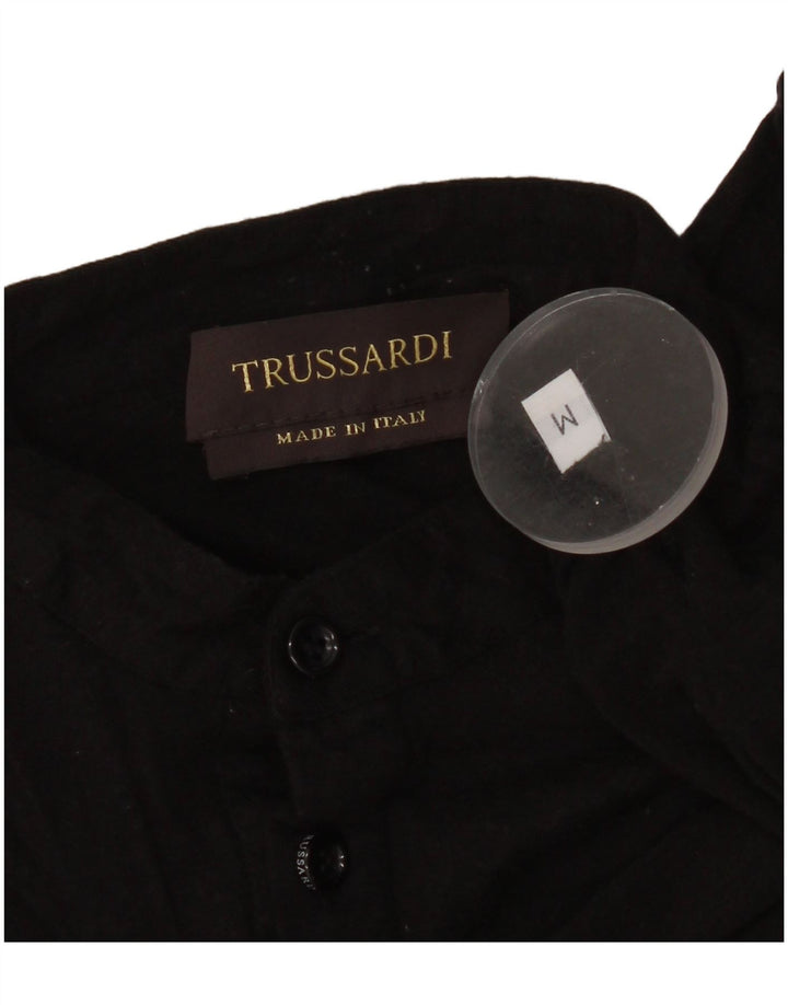 Trussardi Polo gráfico para mujer UK 44 Mediano Negro