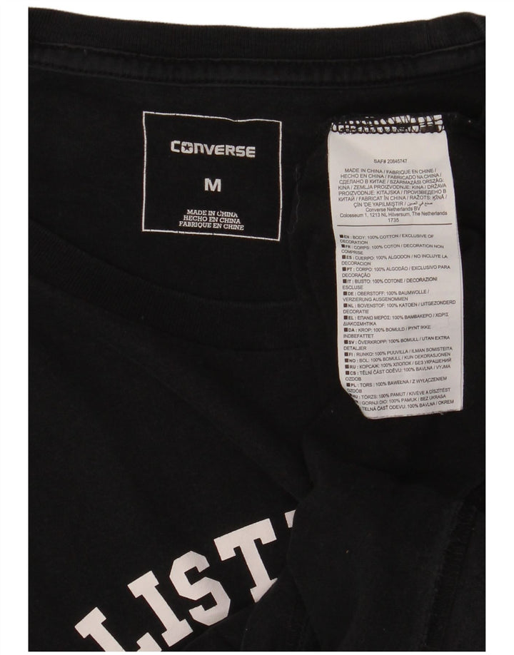 CONVERSE Camiseta gráfica para hombre Top de algodón azul marino mediano