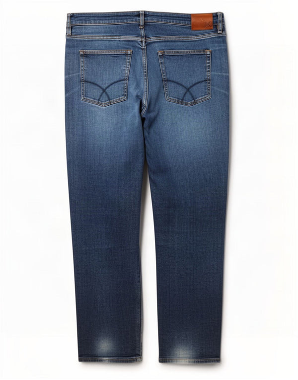 Crew Clothing Vaqueros ajustados para hombre W40 L30 Algodón azul