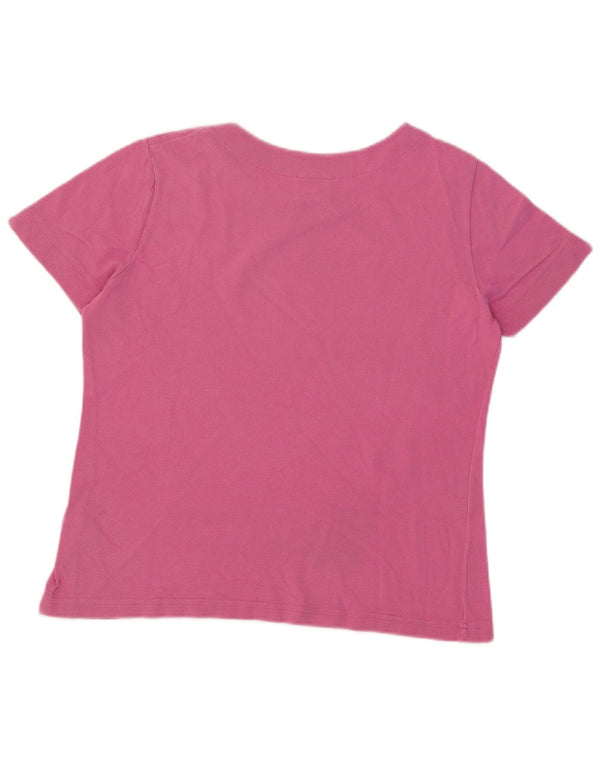 Camiseta Lacoste Mujer Top Talla 48 XL Algodón Rosa