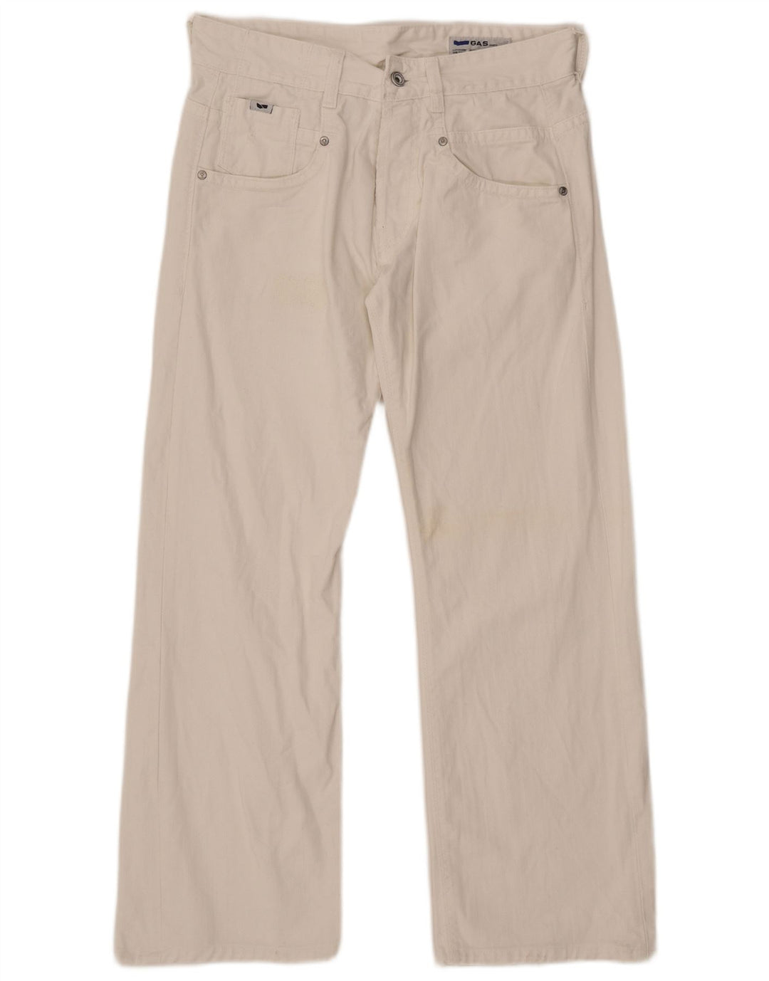 GAS Vaqueros Sueltos para Hombre Medium W32 L29 Algodón Blanco