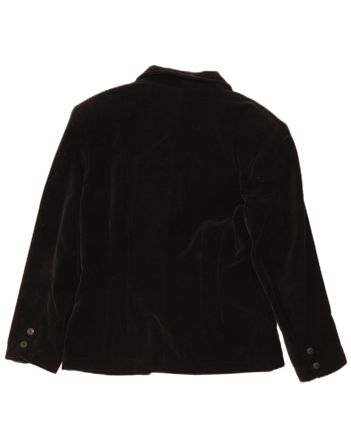 Vintage mujer oversize doble pecho Blazer chaqueta EU 36 pequeño negro