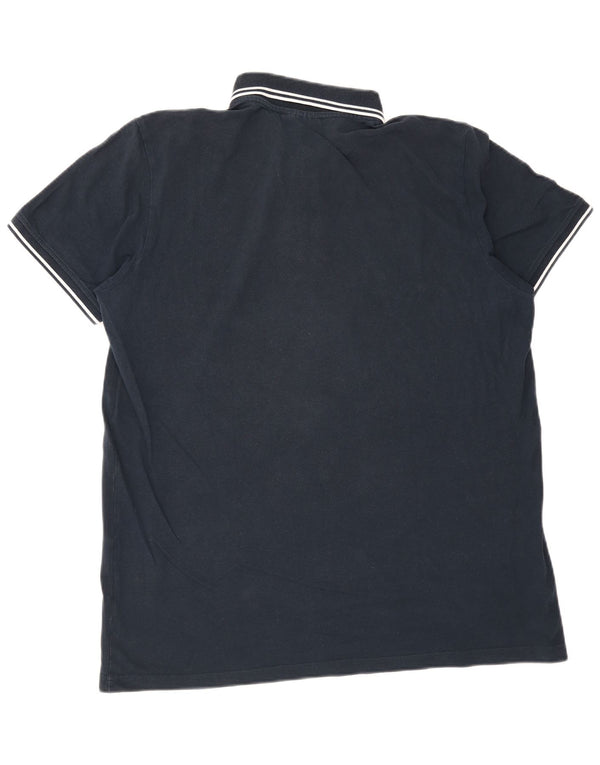 Kappa Polo Hombre 2XL Algodón A Rayas Azul Marino