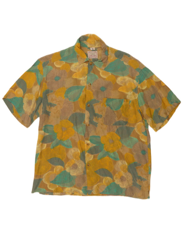 Ciao Hombre Camisa De Manga Corta Small Yellow Floral