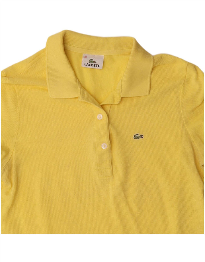 Polo Lacoste Mujer Talla 38 Algodón Amarillo Medio