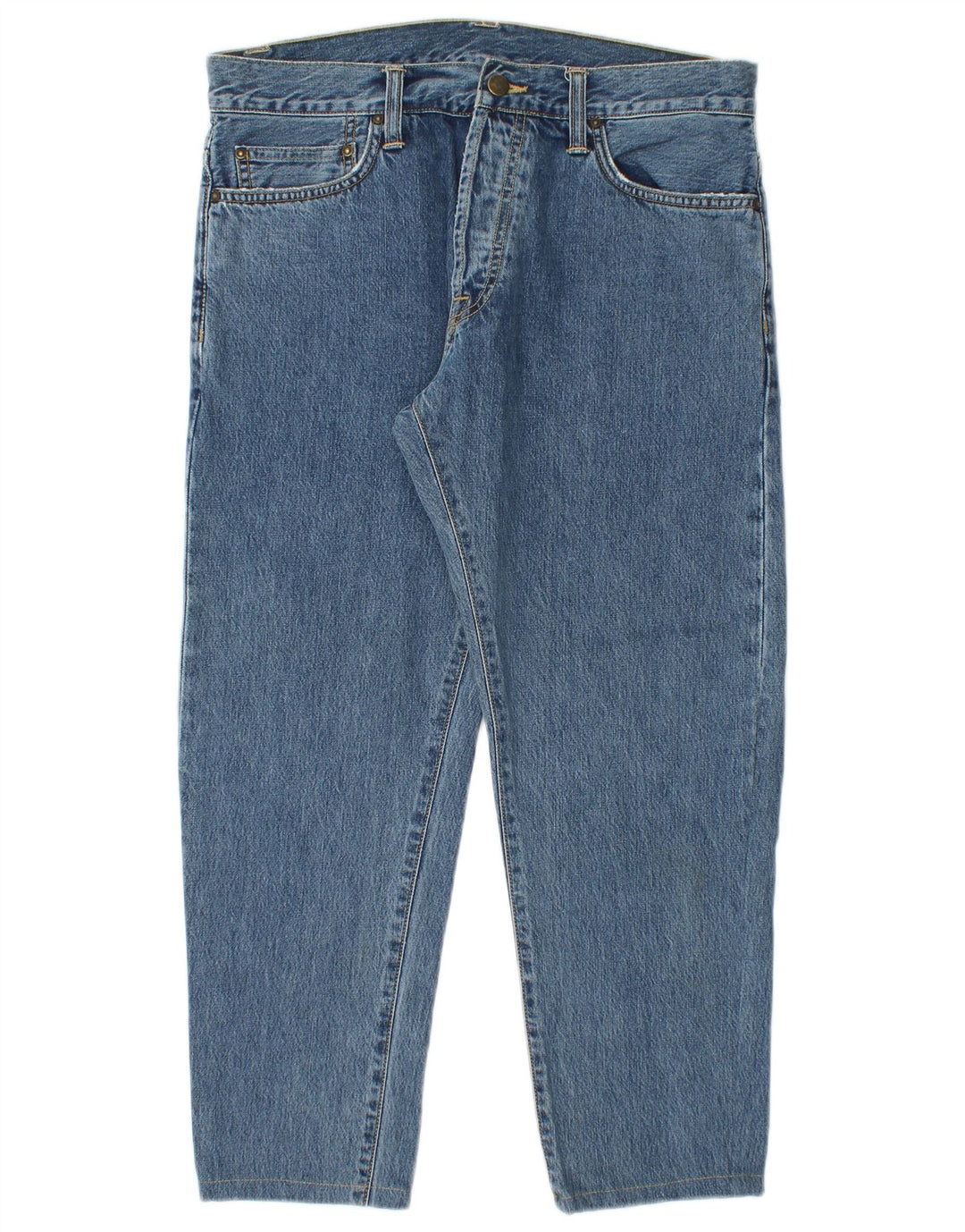 CARHARTT Vaqueros cónicos Klondike para hombre W31 L25 Algodón azul