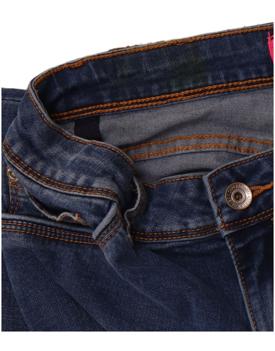 SUPERDRY Vaqueros ajustados Alexia Jegging para mujer W28 L28 Algodón azul