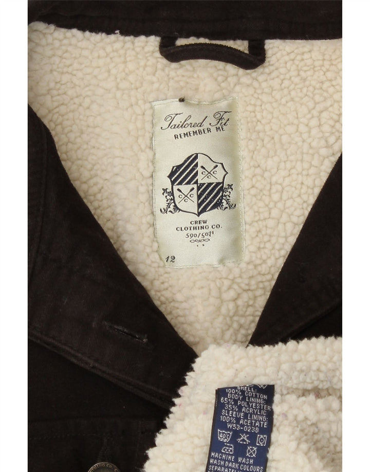 Crew Clothing Chaqueta cortavientos para mujer UK 12 Algodón marrón medio