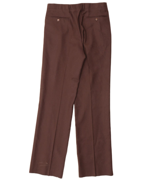 Vintage hombres pegged traje pantalones IT 48 Medio W32 L34 Marrón