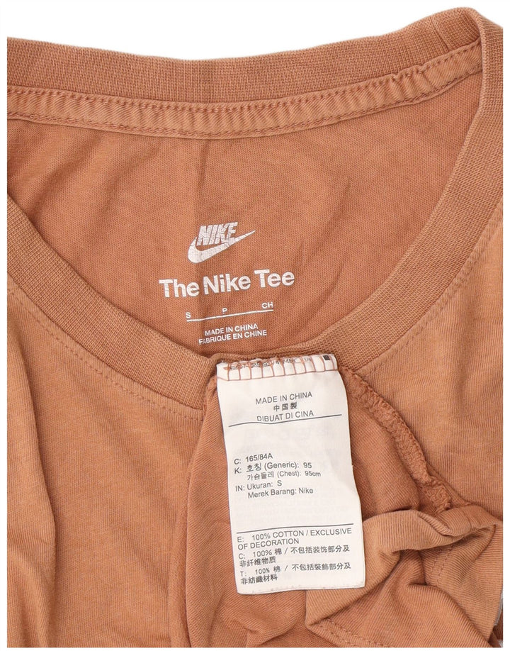 Camiseta Nike Hombre Top Small Marrón Algodón