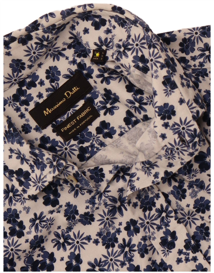 Camisa Massimo Dutti Hombre Large Azul Marino Floral