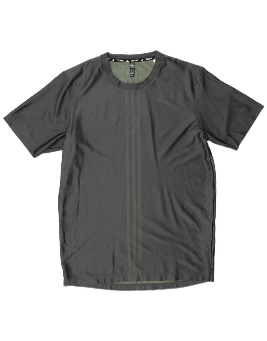 Adidas Hombre Aeroready Camiseta Top Poliéster A Rayas Gris Medio