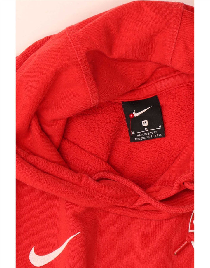 Nike Jersey con capucha y gráfico gráfico de algodón rojo mediano para hombre