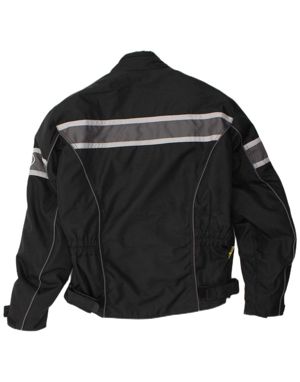 Vintage hombres Racer chaqueta Reino Unido 42 XL negro rayas
