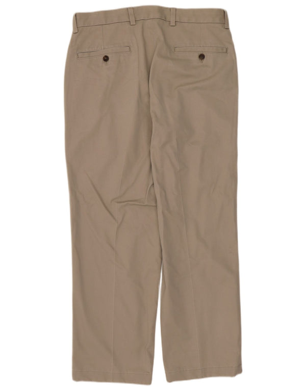 Brooks Brothers Pantalón chino recto Clark para hombre W32 L27 Algodón beige