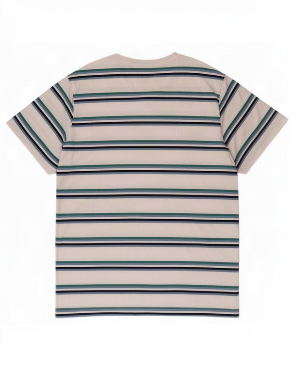 Crew Clothing Camiseta para hombre Top XL Algodón a rayas multicolor