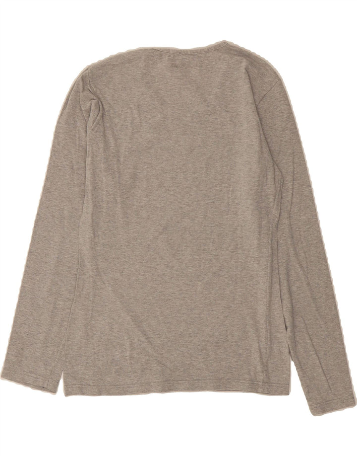 KAPPA Womens Top Long Sleeve UK 12 Medium Grey Cotton Vintage Kappa and Second-Hand Kappa from Messina Hembry 