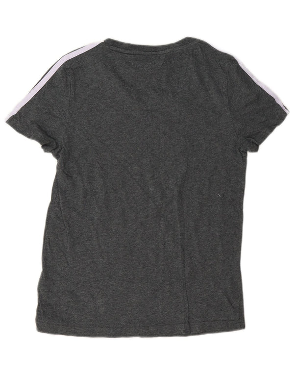 Adidas Camiseta Mujer Top UK 8/10 Small Gris Algodón