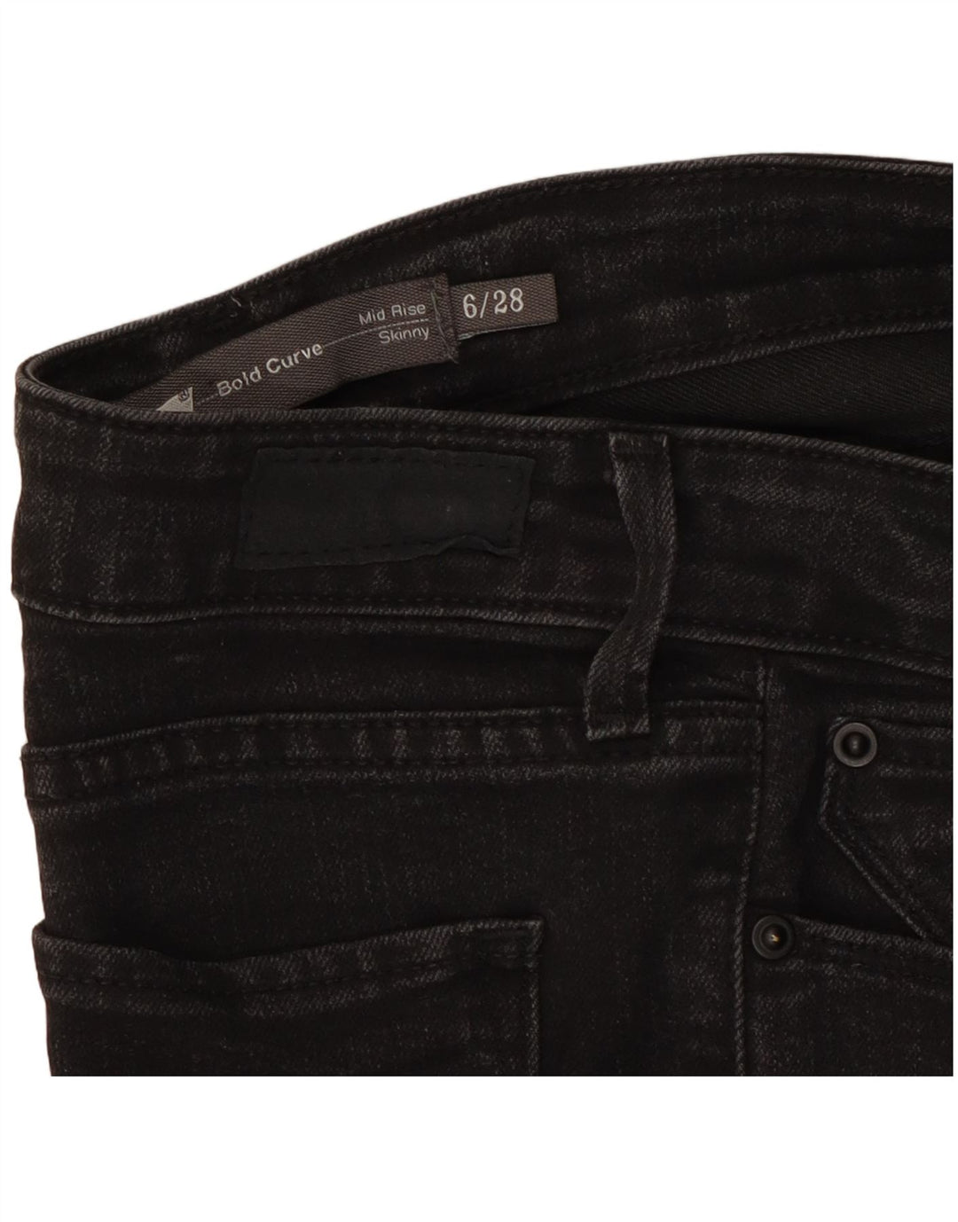 Levi's Jeans ajustados de talle medio con curva audaz para mujer US 8 Medium W28 L28 Negro