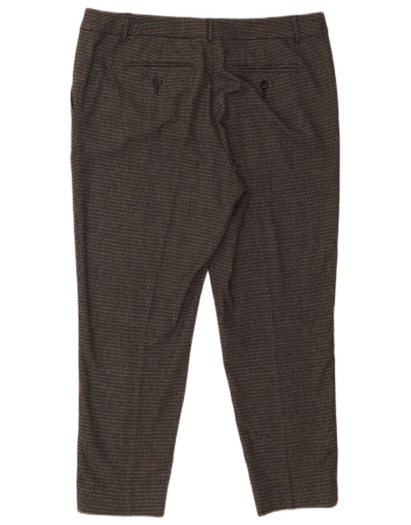 Max & Co. Pantalones cortos ajustados para mujer UK 14 Large W34 L24 Grey Check