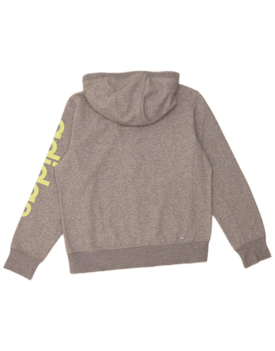 ADIDAS Climalite Graphic Zip Sudadera con capucha para mujer Reino Unido 16/18 Grande Gris