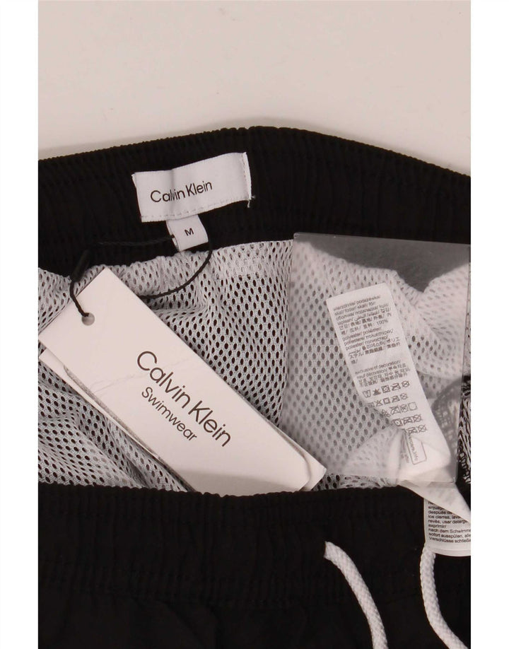 Calvin Klein Shorts De Baño Gráfico Para Hombre Poliéster Negro Mediano