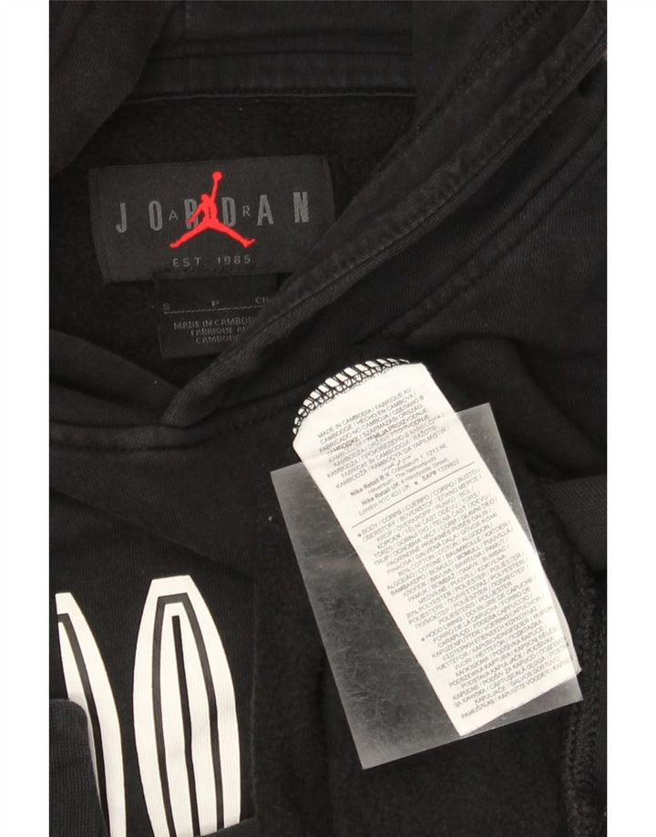 Jordan - Sudadera con capucha para hombre, diseño gráfico, talla pequeña, algodón negro