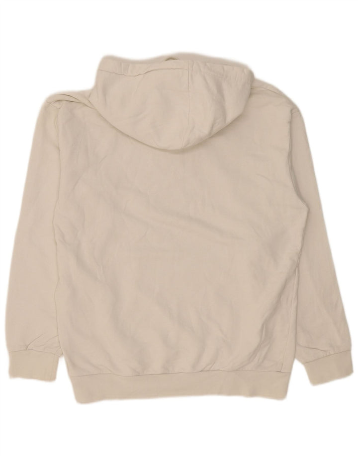 Zara Hombre Sudadera Con Capucha Jersey Mediano Blanco Algodón