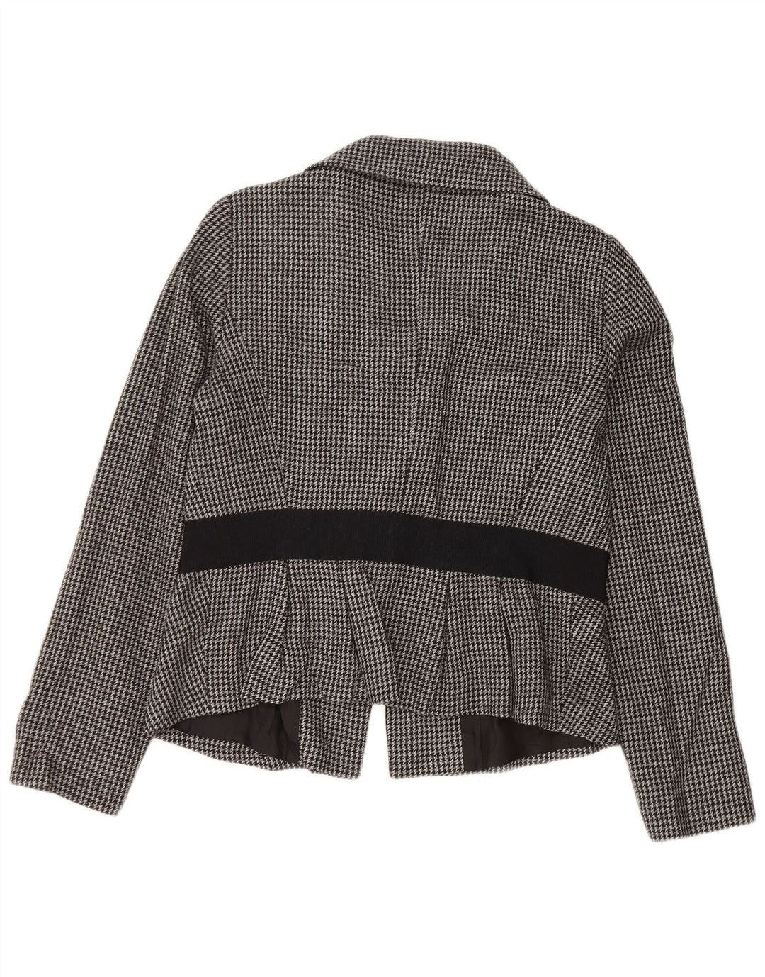 Max & Co. Chaqueta tipo blazer corta con 2 botones para mujer Reino Unido 44 Gris medio Pata de gallo