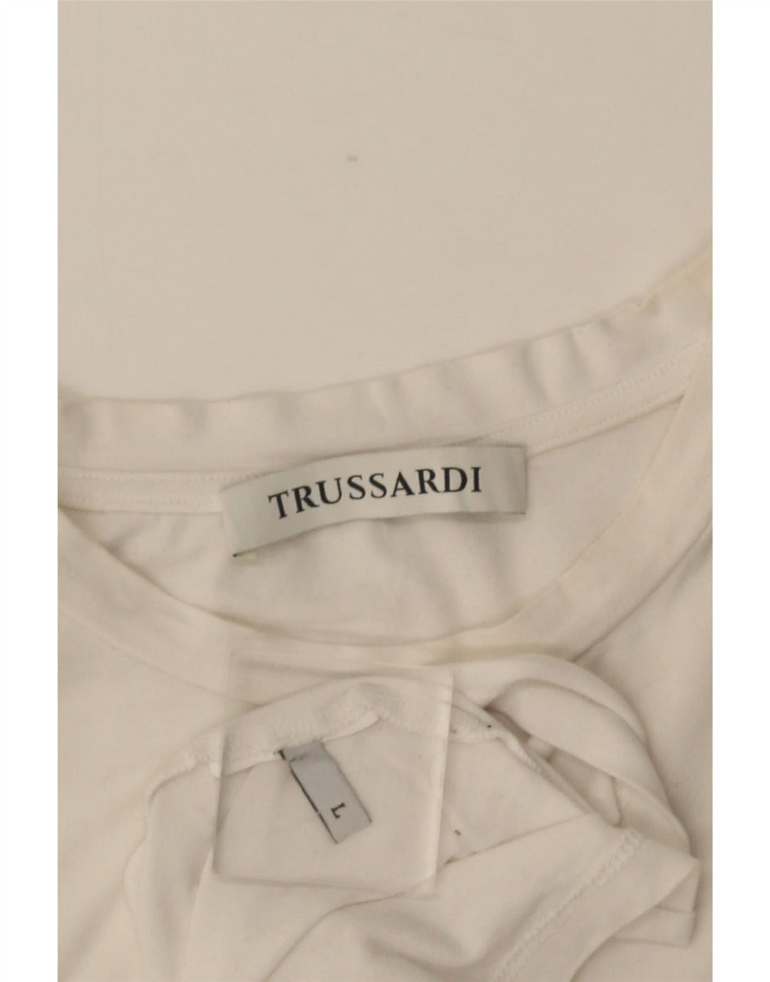 Trussardi Camiseta para Mujer Top UK 44 Large Blanco
