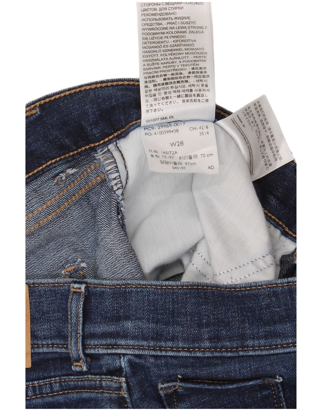 LEVI'S Bermudas vaqueras para hombre W28 Algodón azul pequeño