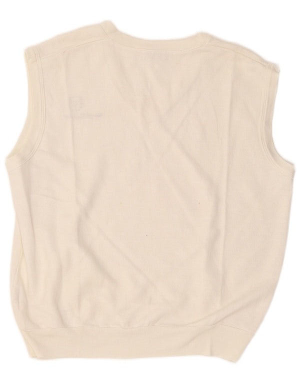 Sergio Tacchini Sudadera Sin Mangas Jumper Medium Blanco Acrílico Hombre