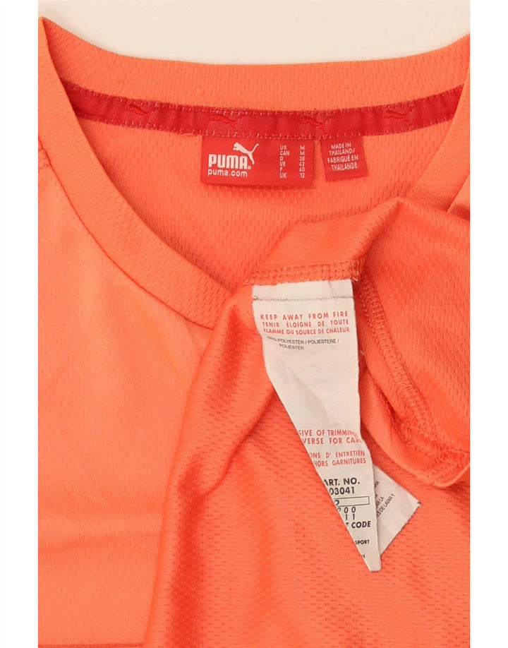 Puma Camiseta para mujer Top UK 12 Medio Naranja Poliéster