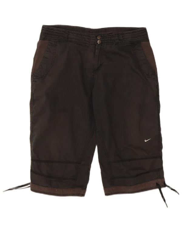 Nike Shorts chinos gráficos para mujer UK 12 Medium W30 Negro Colorblock Algodón