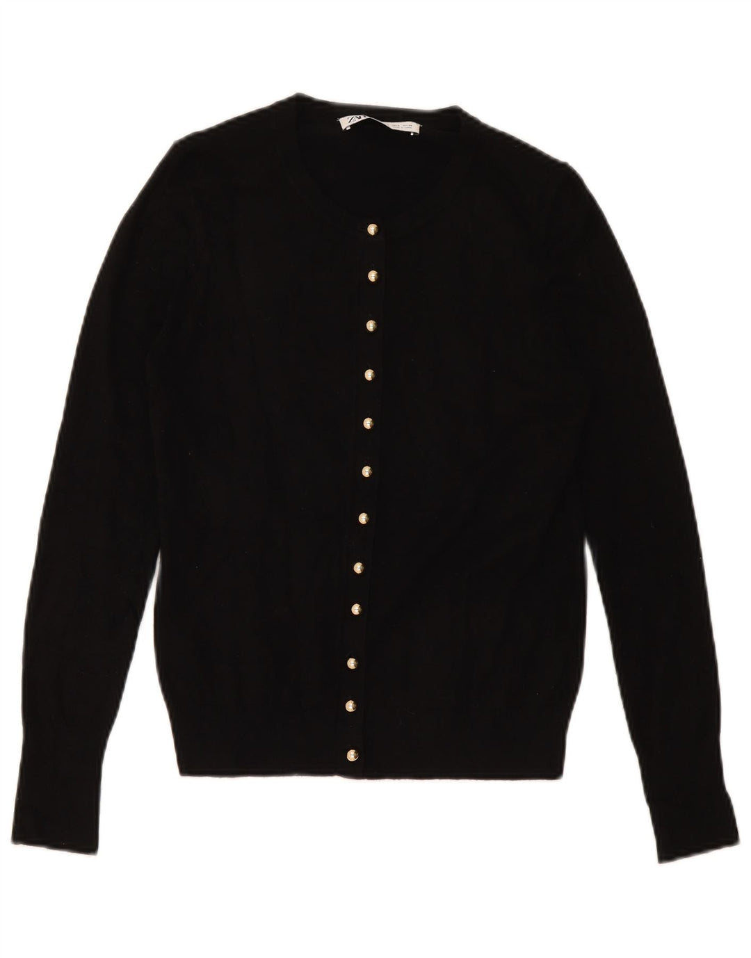 Zara Mujer Cárdigan Suéter UK 10 Small Negro