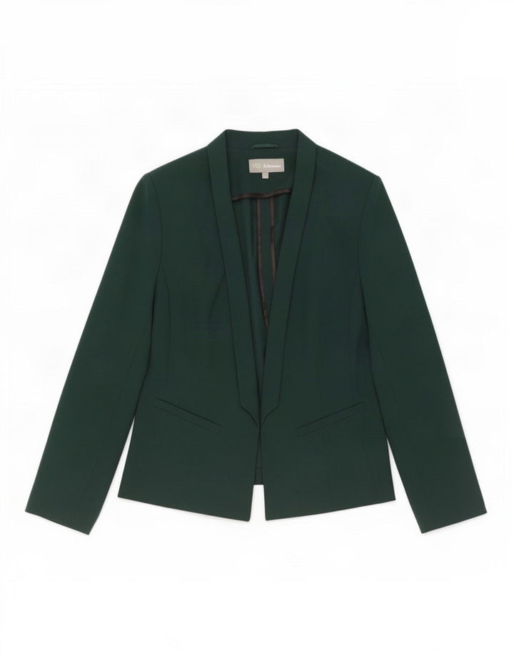 Marks & Spencer Chaqueta tipo blazer abierta para mujer UK 46 Poliéster verde grande