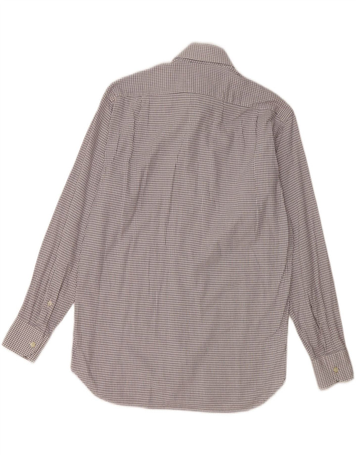 BROOKSFIELD Camisa para hombre talla 39 mediana a cuadros blancos